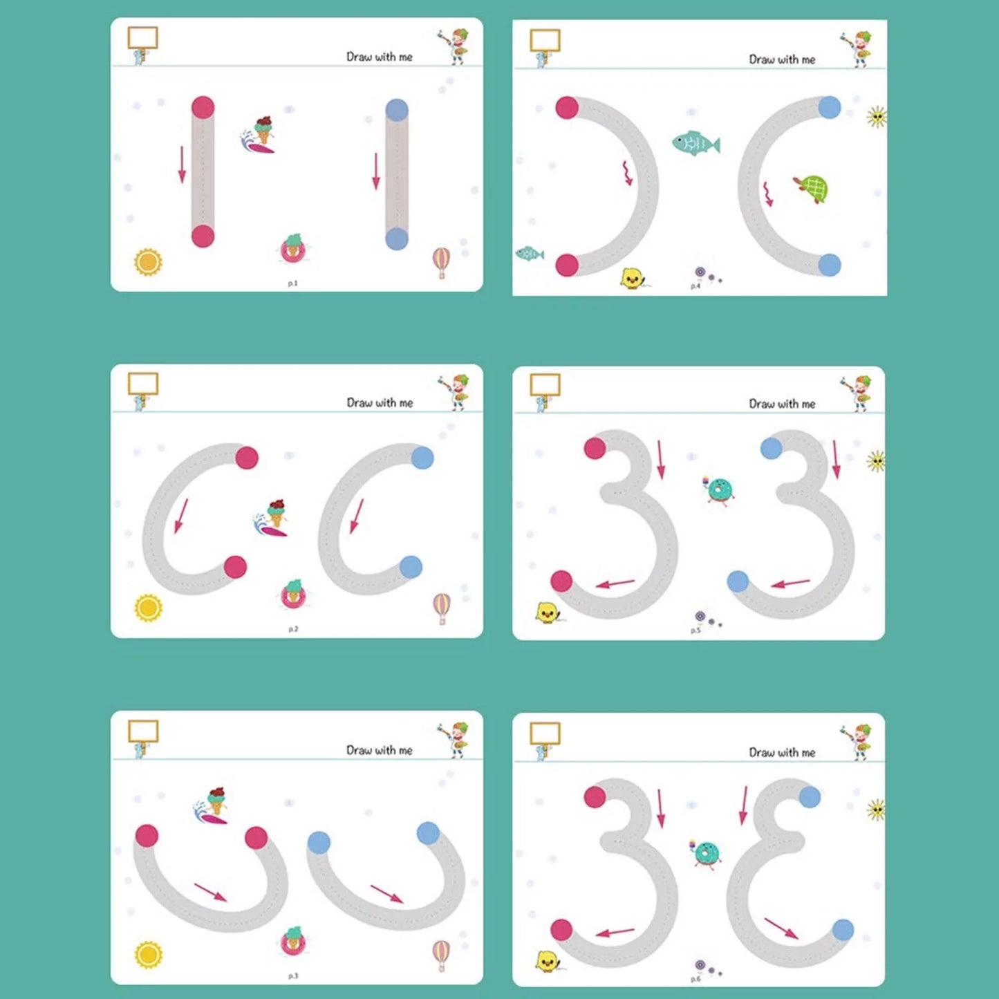 A4 Kids Educational Learning Tracing Book